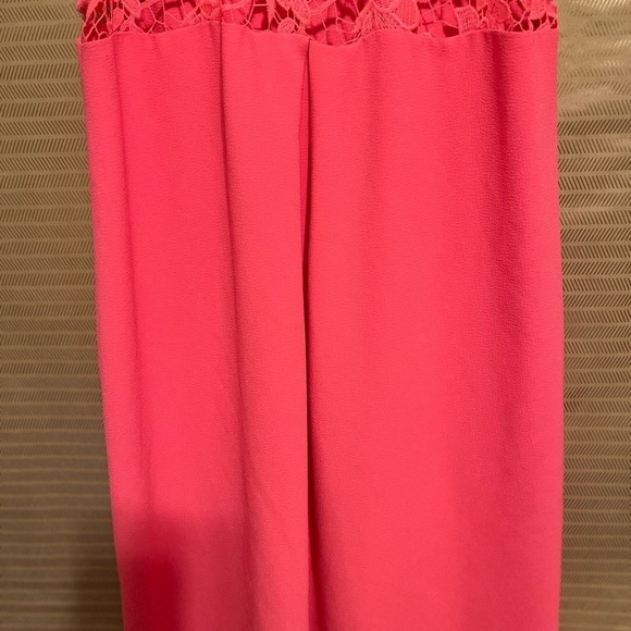 G&B~DRESS~SALMON~LACE LIKE NECKLINE ~LG - Picture 3 of 6